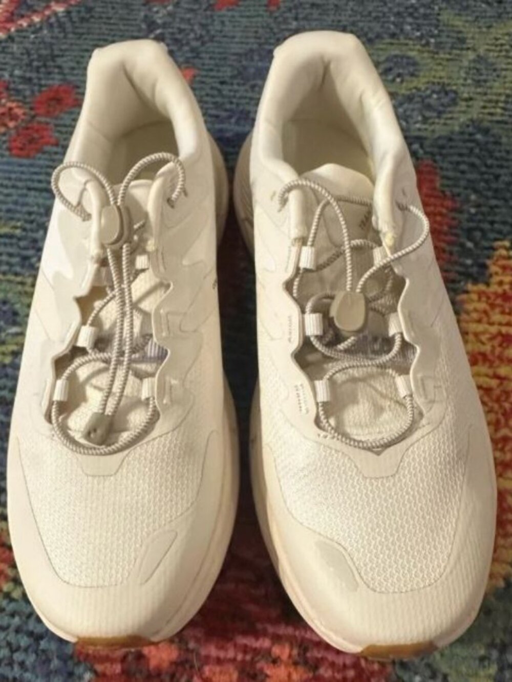 Hoka Cream/White Lace-Up Sneakers LIKE NEW